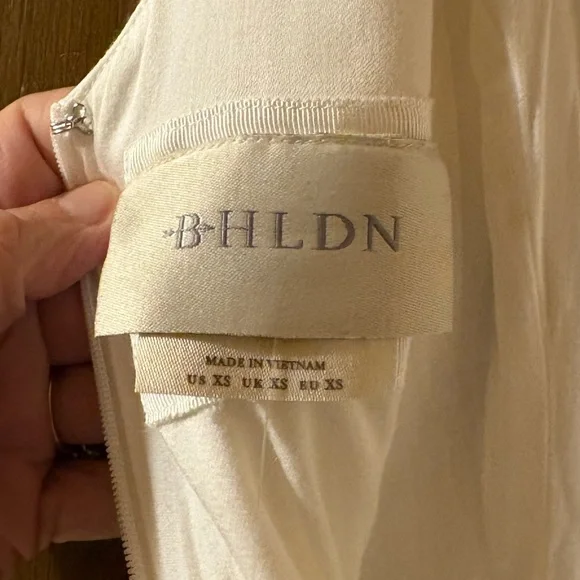 NWT BHLDN Anthropologie High Neck Satin Duchess A-Line Midi Dress - Picture 6 of 15